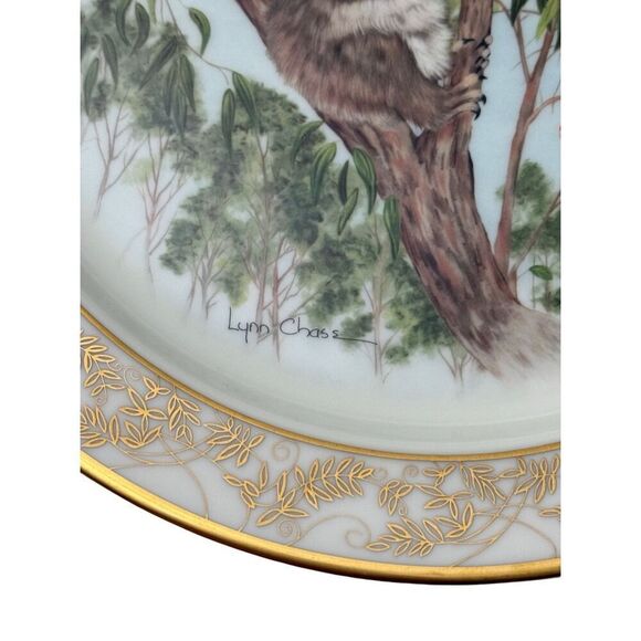 LENOX Nature’s Nursery Koalas Collectors Edition Plate 24K Gold Paint Limited Is - Picture 4 of 8
